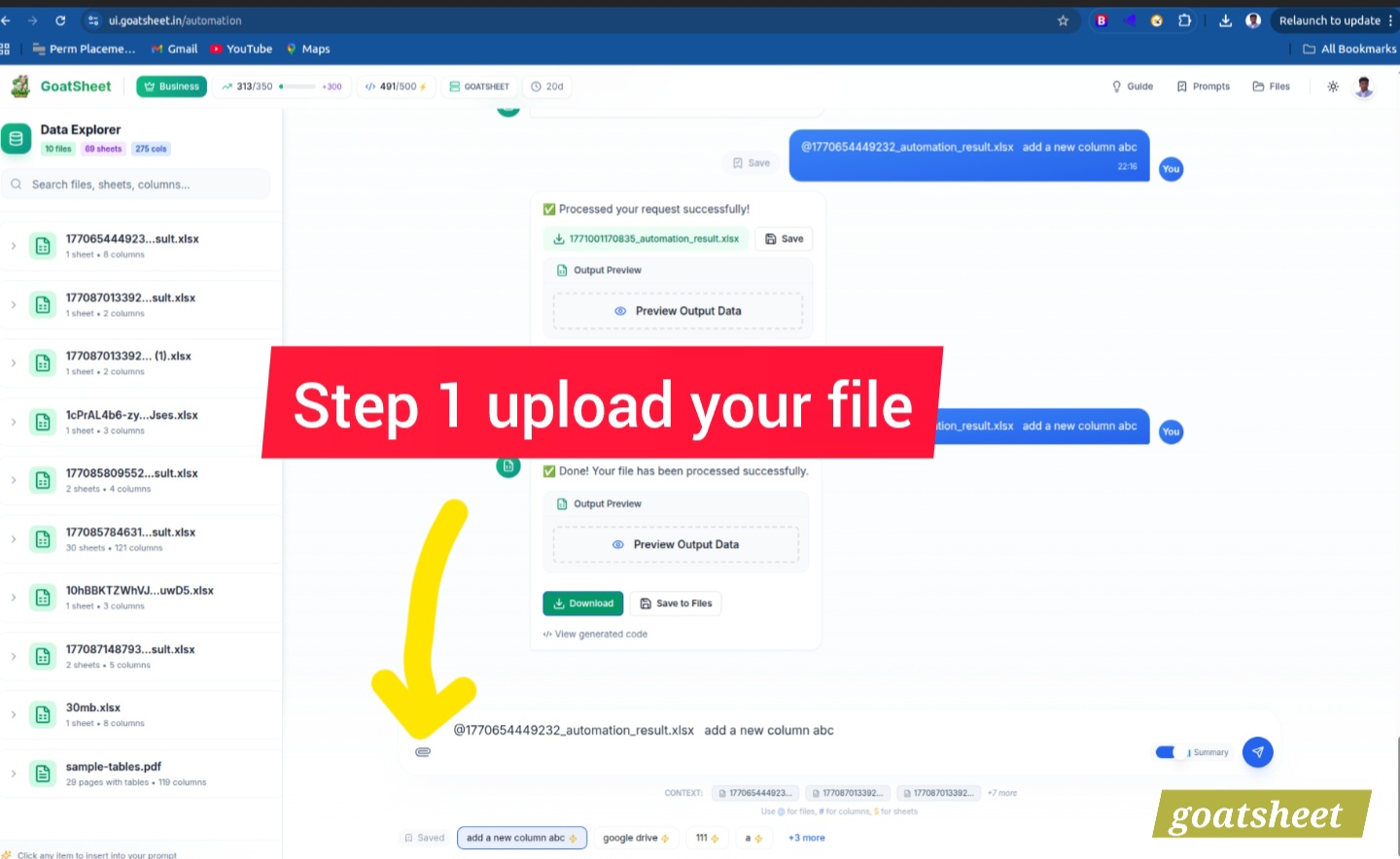 Step 1: Upload your file