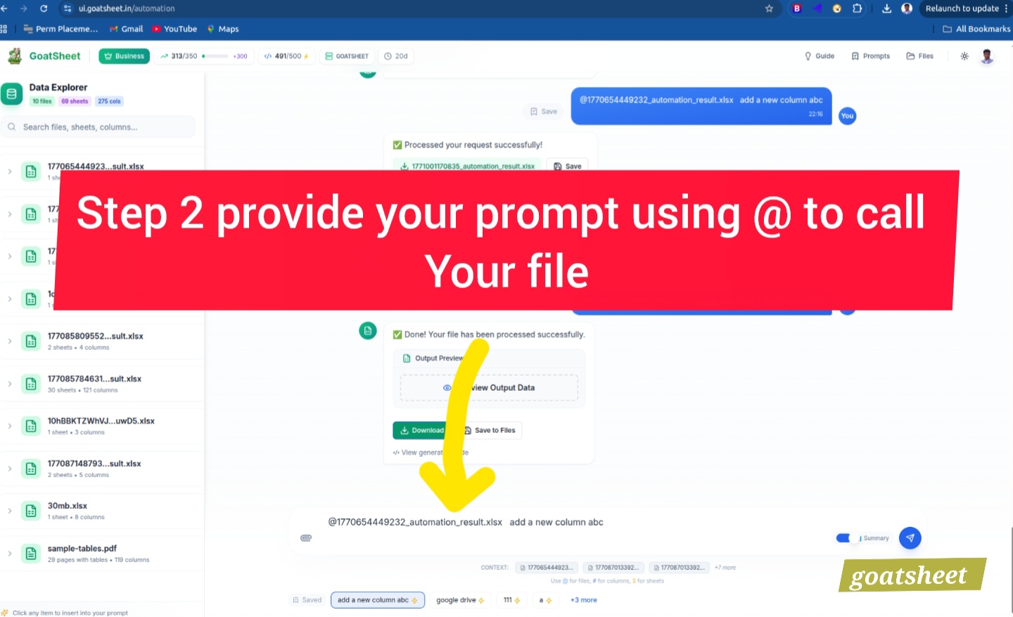 Step 2: Provide your prompt